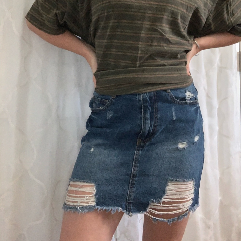Black label high waisted mini Skirt